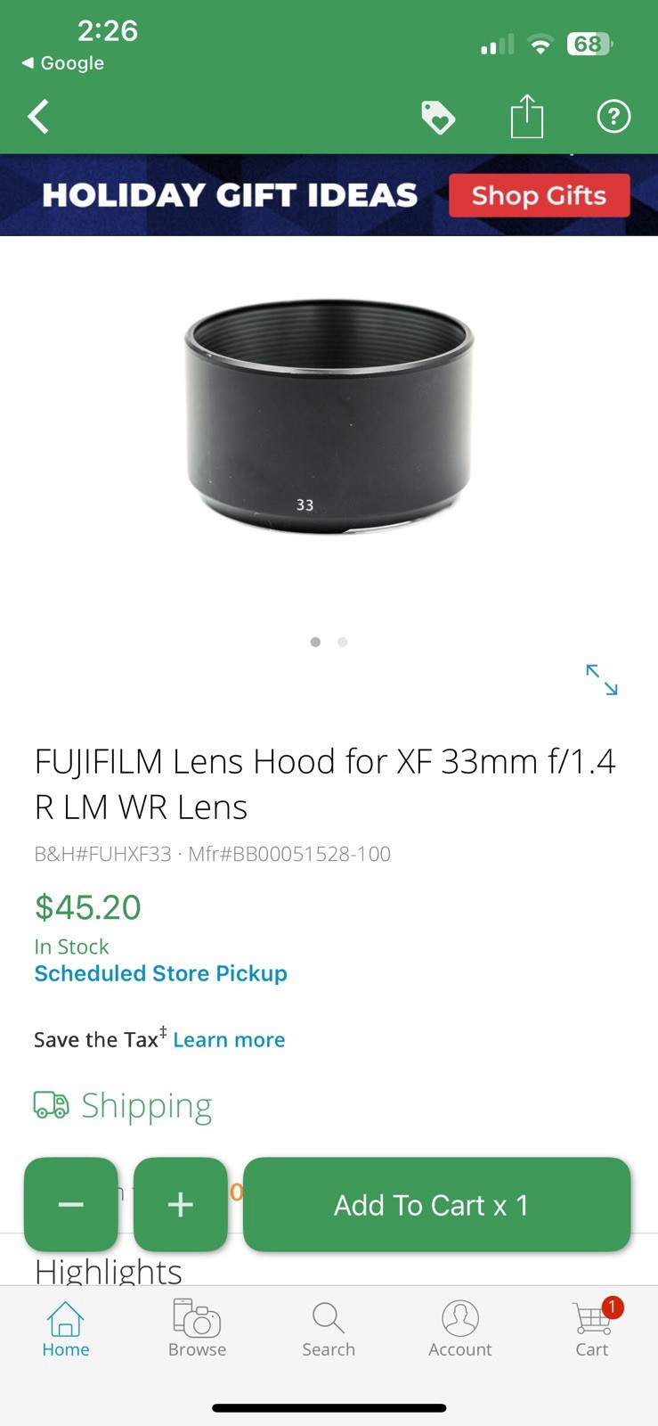 Fujifilm FUJINON XF 33mm F/1.4 R LM WR